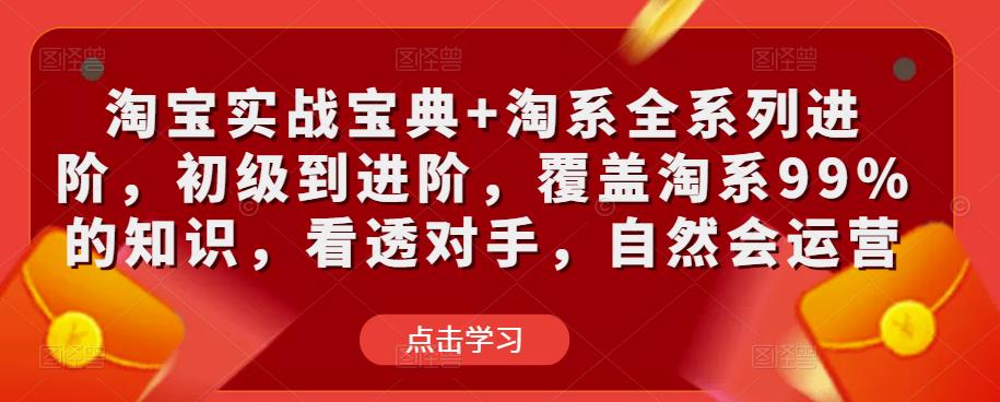 淘宝实战宝典+淘系全系列进阶，初级到进阶，覆盖淘系99%的知识，看透对手，自然会运营-成长印记