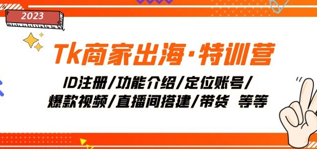 Tk商家出海·特训营：ID注册/功能介绍/定位账号/爆款视频/直播间搭建/带货-成长印记