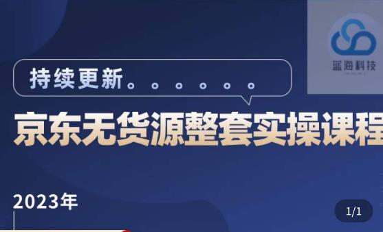 蓝七·2023京东店群整套实操视频教程，京东无货源整套操作流程大总结，减少信息差，有效做店发展-成长印记