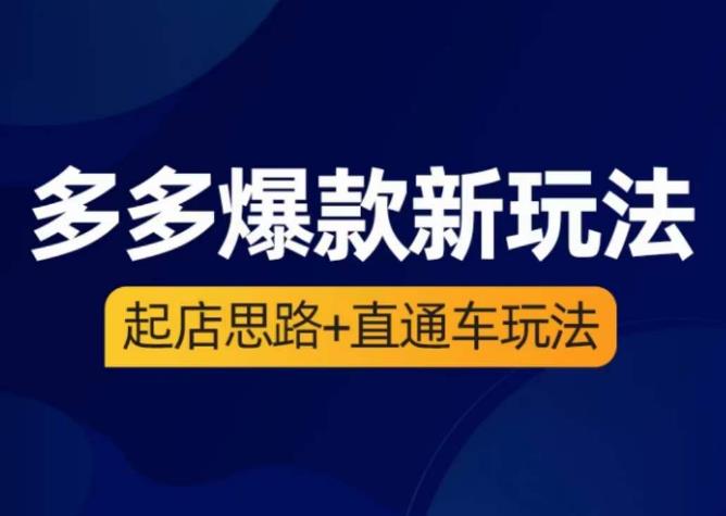 海神·多多爆款新玩法，​起店思路+直通车玩法（3节精华课）-成长印记