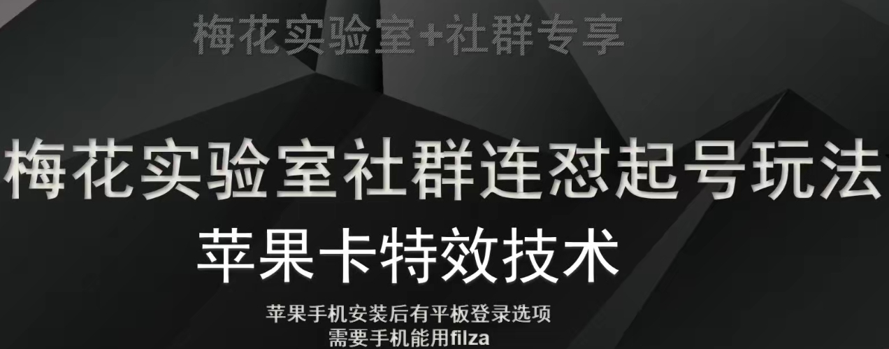 梅花实验室社群视频号连怼起号玩法，最新苹果卡特效技术-成长印记