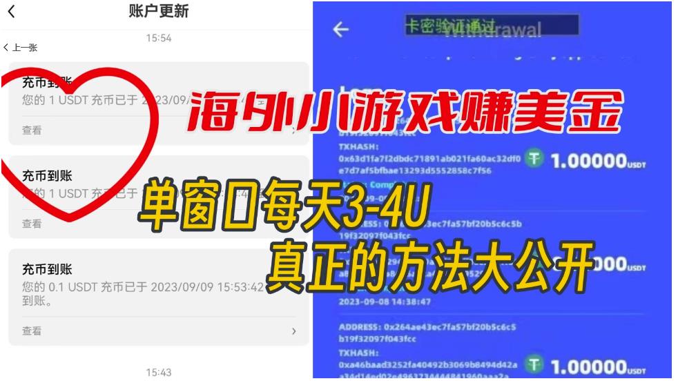 海外小游戏美金项目真正可以达到3-4U单窗口的方法，单台电脑收入300+【揭秘】-成长印记