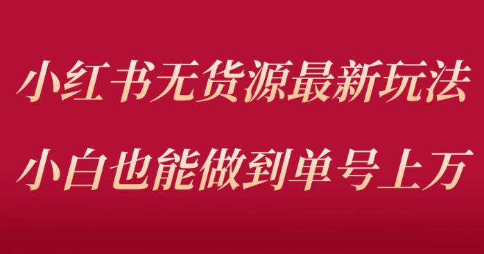 小红书无货源最新螺旋起号玩法，电商小白也能做到单号上万（价值3980元）-成长印记