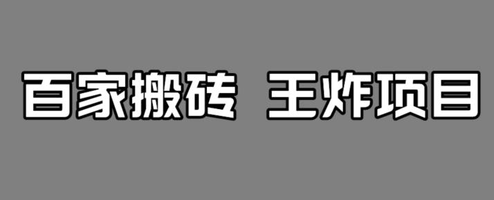 百家最新搬运玩法，单号月入5000+【揭秘】-成长印记