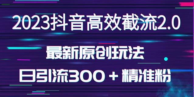 日引300＋创业粉，独家抖音高效截流2.0玩法（价值1280）-成长印记