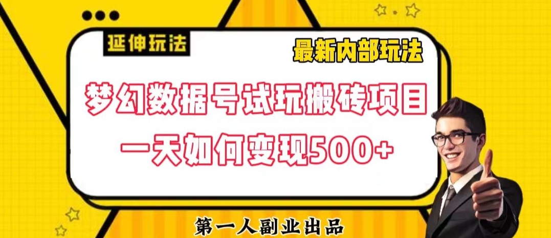 数据号回归玩法游戏试玩搬砖项目再创日入500+【揭秘】-成长印记