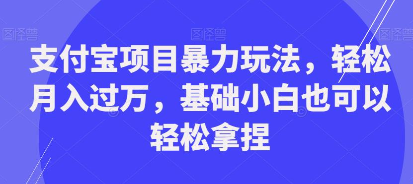 支付宝项目暴力玩法，轻松月入过万，基础小白也可以轻松拿捏【揭秘】-成长印记