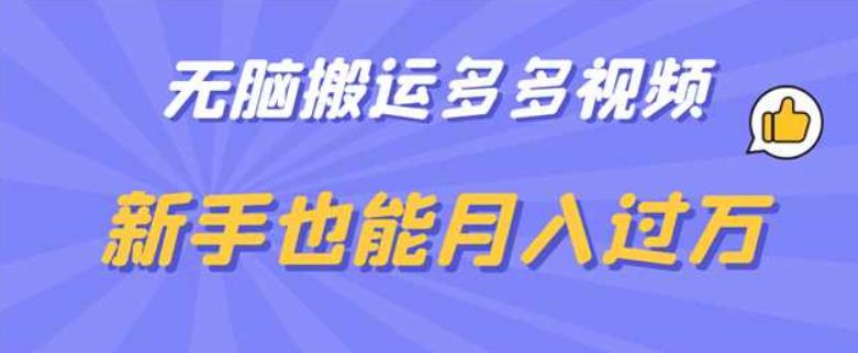 【爆款来袭！】新手也能月入过万！揭秘多多视频搬运技巧，让你轻松掌握财富密码！无脑搬运多多视频-成长印记