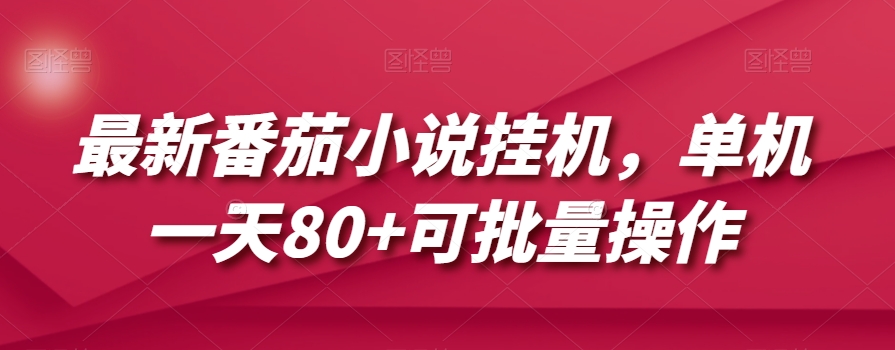 最新番茄小说挂机，单机一天80+可批量操作【揭秘】-成长印记