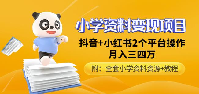 唐老师小学资料变现项目，抖音+小红书2个平台操作，月入数万元（全套资料+教程）-成长印记