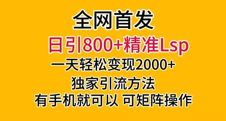 全网首发！日引800+精准老色批，一天变现2000+，独家引流方法，可矩阵操作【揭秘】-成长印记