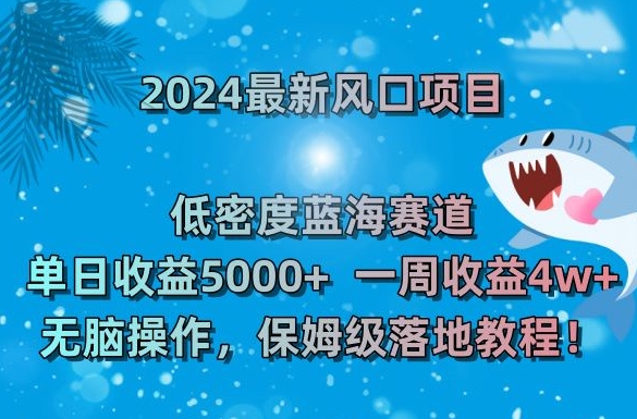 2024最新风口项目，低密度蓝海赛道，单日收益5000+，一周收益4w+！【揭秘】-成长印记