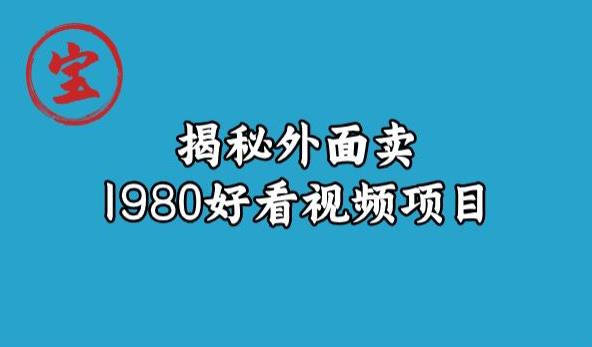 宝哥揭秘外面卖1980好看视频项目，投入时间少，操作难度低-成长印记