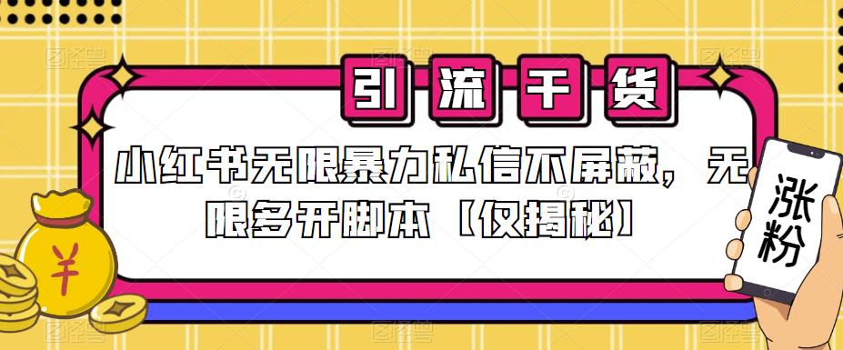 小红书无限暴力私信不屏蔽，无限多开脚本【仅揭秘】-成长印记