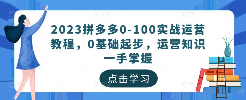 2023拼多多0-100实战运营教程，0基础起步，运营知识一手掌握-成长印记