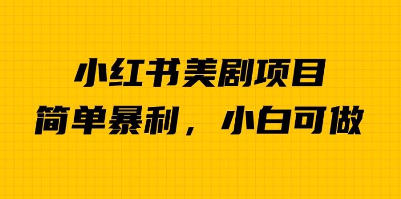 外面卖1980的小红书美剧项目，单日收益1000＋，小众暴利的赛道【揭秘】-成长印记