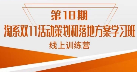 南掌柜·淘系双11活动策划和落地方案线上课18期-成长印记