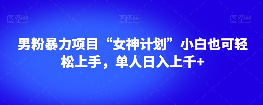 男粉暴力项目“女神计划”小白也可轻松上手，单人日入上千+【揭秘】-成长印记