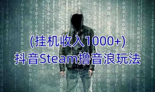 抖音Steam撸音浪玩法，挂机一天收入1000+不露脸 不说话 不封号 社恐人群福音-成长印记