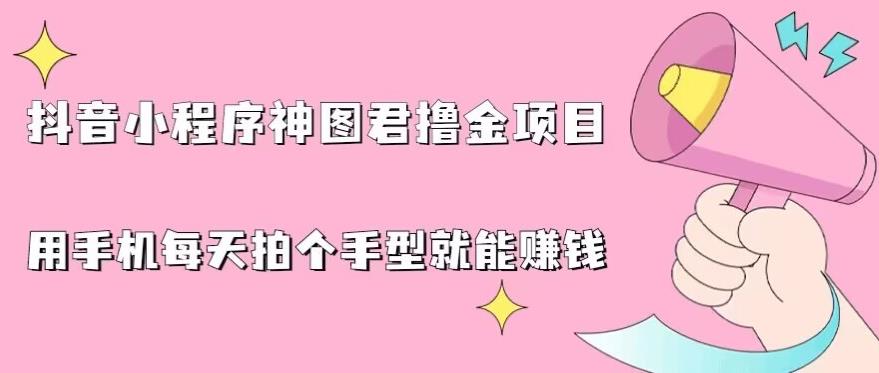 抖音小程序神图君撸金项目，用手机每天拍个手型挂载一下小程序就能赚钱【揭秘】-成长印记