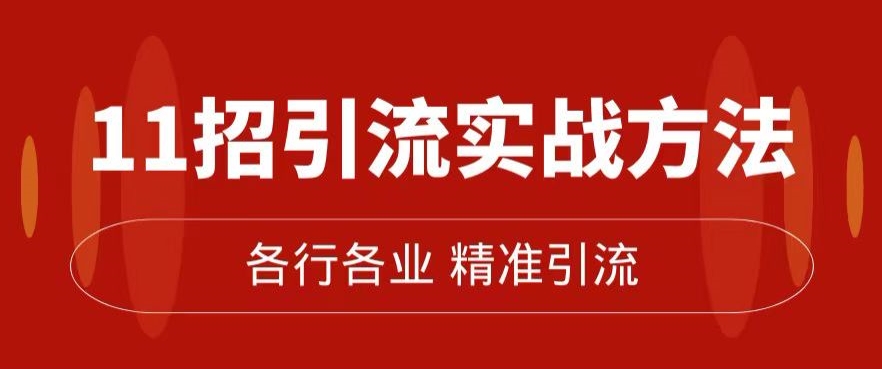 精准引流术：11招引流实战方法，让你私域流量加到爆（11节课完整)-成长印记