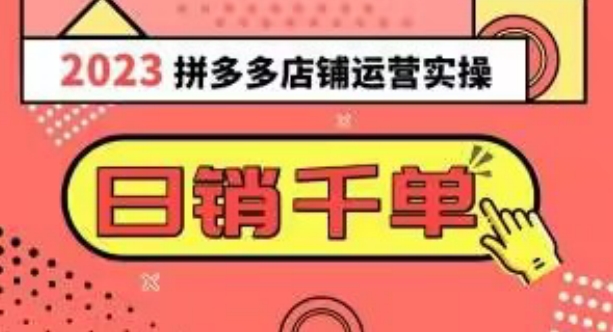 2023拼多多运营实操，每天30分钟日销1000＋，爆款选品技巧大全（10节课）-成长印记