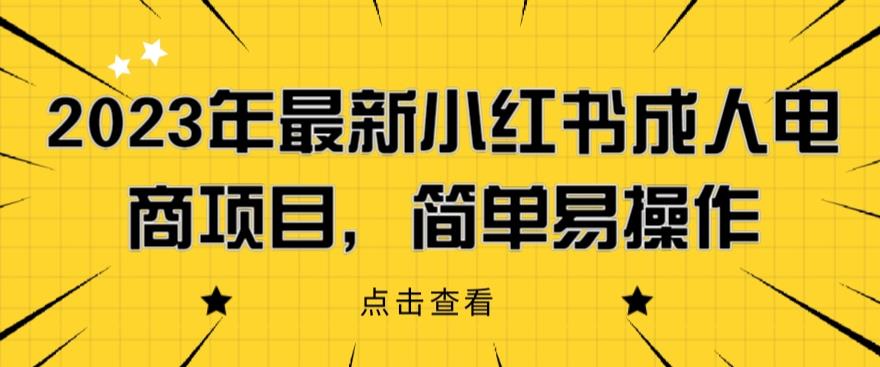 2023年最新小红书成人电商项目，简单易操作【详细教程】【揭秘】-成长印记