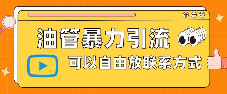 油管暴力引流，可以自由放联系方式【揭秘】-成长印记