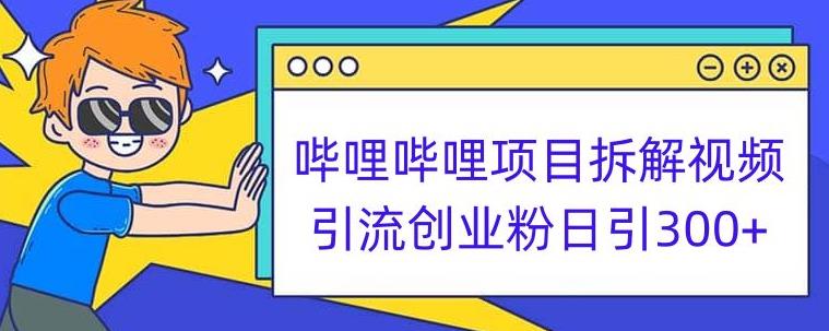 哔哩哔哩项目拆解引流创业粉日引300+小白可轻松上手【揭秘】-成长印记