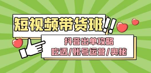 短视频带货内训营：抖音出单攻略，吃透/账号运营/奥秘，轻松带货-成长印记