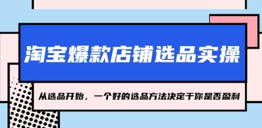 淘宝爆款店铺选品实操，2023从选品开始，一个好的选品方法决定于你是否盈利-成长印记