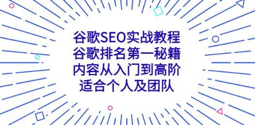 谷歌SEO实战教程：谷歌排名第一秘籍，内容从入门到高阶，适合个人及团队-成长印记