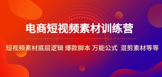 电商短视频素材训练营：短视频素材底层逻辑 爆款脚本 万能公式 混剪素材等-成长印记