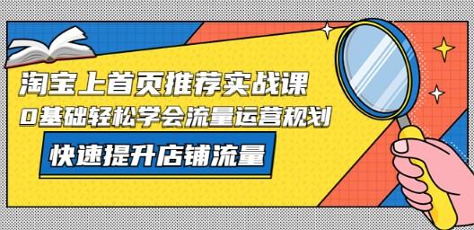 淘宝上首页/推荐实战课：0基础轻松学会流量运营规划，快速提升店铺流量！-成长印记