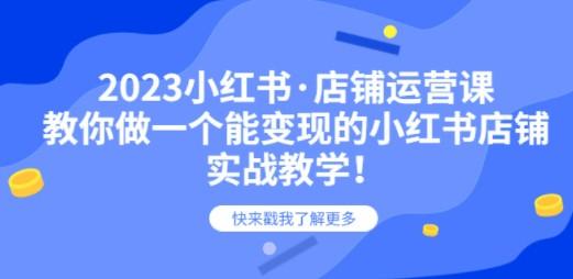 2023小红书·店铺运营课，教你做一个能变现的小红书店铺，20节-实战教学-成长印记