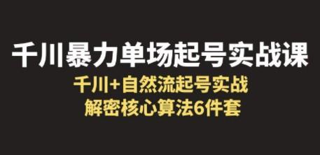 千川暴力单场·起号实战课：千川+自然流起号实战， 解密核心算法6件套-成长印记