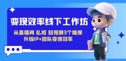 变现-效率线下工作坊，从直播间、私域、短视频3个维度 升级IP+团队变现效率-成长印记