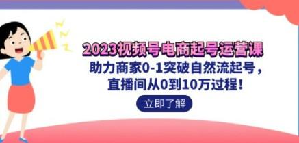 2023视频号-电商起号运营课 助力商家0-1突破自然流起号 直播间从0到10w过程-成长印记