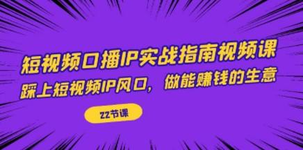 短视频口播IP实战指南视频课，踩上短视频IP风口，做能赚钱的生意（22节课）-成长印记