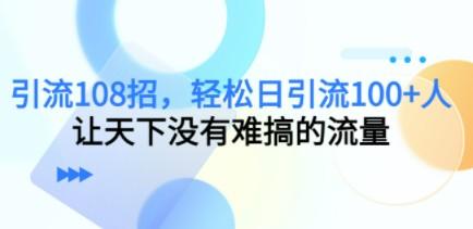 引流108招，轻松日引流100+人，让天下没有难搞的流量【更新】-成长印记