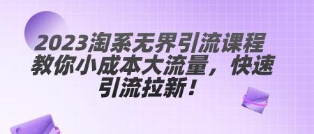 2023淘系无界引流课程 教你小成本大流量，快速引流拉新！-成长印记