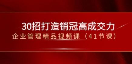 30招-打造销冠高成交力-企业管理精品视频课（41节课）-成长印记