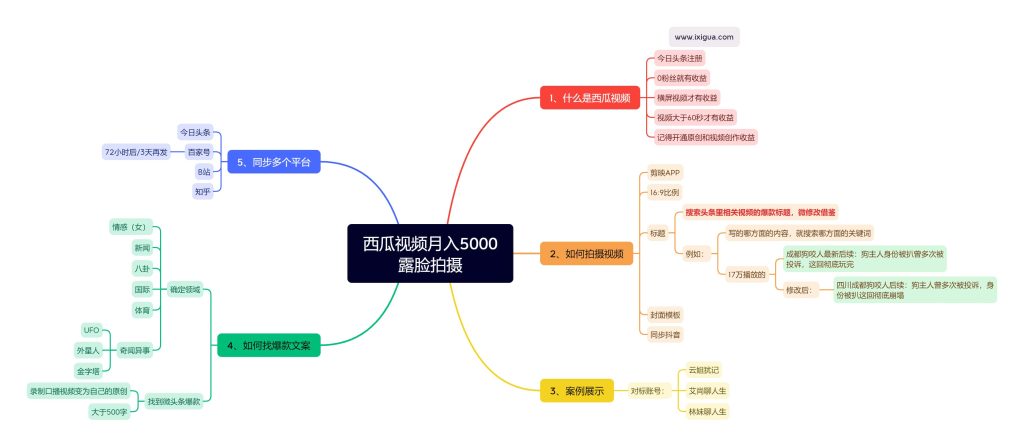 西瓜视频月入5000露脸拍摄