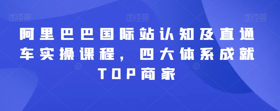 阿里巴巴国际站认知及直通车实操课程，四大体系成就TOP商家-成长印记