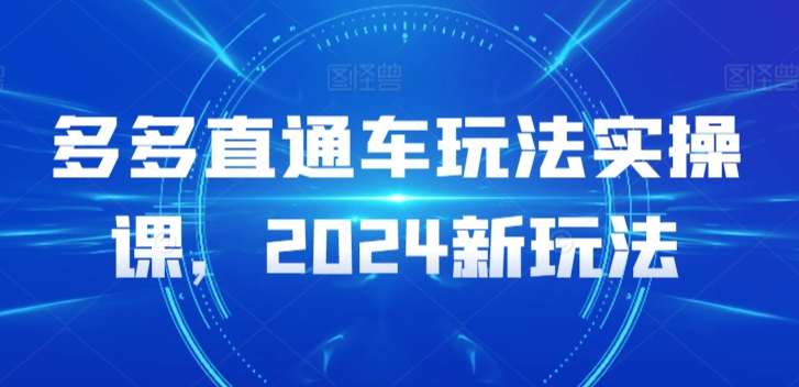 多多直通车玩法实操课，2024新玩法-成长印记