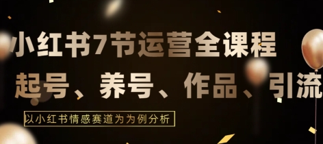 从0到1打造小红书爆款账号：7节实战课，情感赛道变现全解析！小红书运营全攻略-成长印记