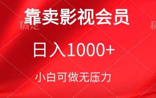 靠卖影视会员，日入1000+，落地保姆级教程，新手可学【揭秘】-成长印记