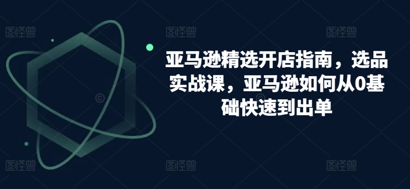 亚马逊精选开店指南，选品实战课，亚马逊如何从0基础快速到出单-成长印记