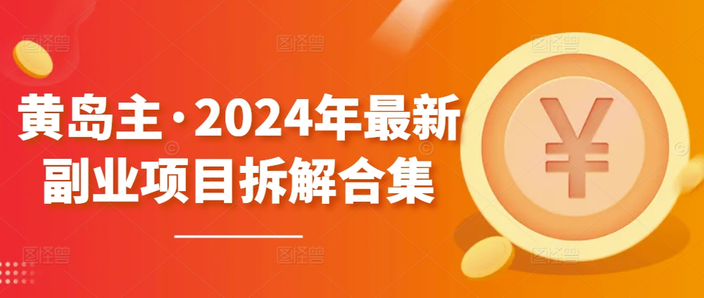 黄岛主·2024年最新副业项目拆解合集【无水印】-成长印记