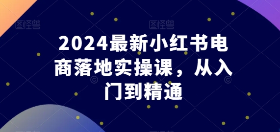 2024最新小红书电商落地实操课，从入门到精通-成长印记